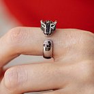 Серебряное кольцо "Пантера" с фианитами 386 от ювелирного магазина Оникс - 4
