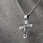 Серебряный крест "Распятие. Спаси и Сохрани" (на укр. языке) 1173 от ювелирного магазина Оникс - 1