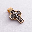 Серебряный крестик с позолотой "Кельтский" 131795 от ювелирного магазина Оникс