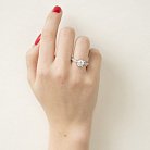 Серебряное кольцо с фианитами 11964 от ювелирного магазина Оникс - 1
