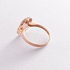 Кольцо "Клевер" в красном золоте (эмаль) к06706 от ювелирного магазина Оникс - 2