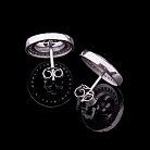 Эксклюзивные серебряные серьги с фианитами 121665 от ювелирного магазина Оникс - 2