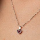 Золотой кулон "Сердечко" (бриллианты, рубины) пб0320cha от ювелирного магазина Оникс - 3
