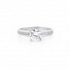 Серебряное кольцо (фианиты, родий) 111593 от ювелирного магазина Оникс - 2