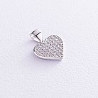Серебряная подвеска "Сердце" с фианитами 132244 от ювелирного магазина Оникс