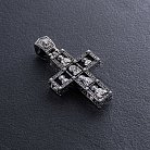 Мужской серебряный православный крест "Распятие" с ониксом 1070о от ювелирного магазина Оникс - 2