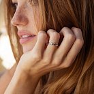 Серебряное помолвочное кольцо c сердечками (фианит) 7067 от ювелирного магазина Оникс - 2