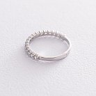 Серебряное кольцо с фианитами 112579 от ювелирного магазина Оникс - 4