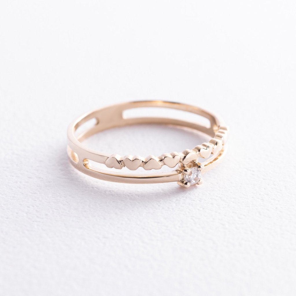 Золотое кольцо с одним камнем Oniks