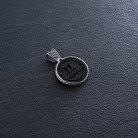 Срібний кулон "Знак зодіаку Близнюки" з ебеном 1041близнюки от ювелирного магазина Оникс - 4