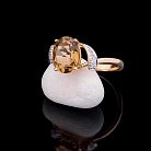 Помолвочное кольцо с бриллиантами и кварцем желто-коричневым к226 от ювелирного магазина Оникс - 5