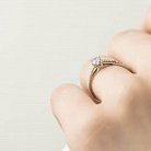 Золотое помолвочное кольцо с фианитами к05983 от ювелирного магазина Оникс - 4