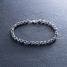 Чоловічий срібний браслет "Нескінченність" 141655 от ювелирного магазина Оникс