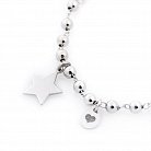 Серебряный браслет "Звезда и сердечко" 141218 от ювелирного магазина Оникс - 2