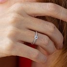 Золотое помолвочное кольцо "Сердечко" (фианиты) к07599 от ювелирного магазина Оникс - 1