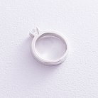 Серебряное помолвочное кольцо с фианитом 111925 от ювелирного магазина Оникс