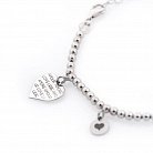 Срібний браслет "Сердечка" 141212 от ювелирного магазина Оникс - 1