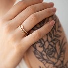 Золотое кольцо с фианитами к07068 от ювелирного магазина Оникс - 2