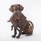 Бронзовая фигура ручной работы "Охотничья собака" сер00020 от ювелирного магазина Оникс