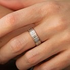Обручальное кольцо "Вышиванка" в красном и белом золоте 223831100 от ювелирного магазина Оникс - 1