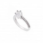 Помолвочное серебряное кольцо (фианиты) 111204 от ювелирного магазина Оникс