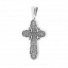 Православный серебряный крест с чернением 131054 от ювелирного магазина Оникс - 3