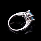 Серебряное кольцо с голубым топазом 111548 от ювелирного магазина Оникс - 2