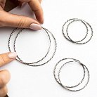 Серебряные серьги-кольца (4,5 см) 120106 от ювелирного магазина Оникс - 2