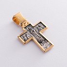 Серебряный крестик с позолотой "Распятие'' 131930 от ювелирного магазина Оникс - 4