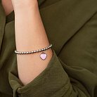 Серебряный браслет "Сердечко" (розовая эмаль) 141175 от ювелирного магазина Оникс - 3