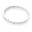 Жесткий серебряный браслет (фианиты) 141296 от ювелирного магазина Оникс - 1