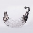 Ваза из хрусталя "Серебряный Нептун"  ручной работы сер00035 от ювелирного магазина Оникс - 4