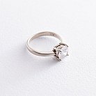Серебряное помолвочное кольцо с фианитом 112118 от ювелирного магазина Оникс