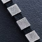 Мужской серебряный браслет "Мидгард Викингов" (кожа) OR134710 от ювелирного магазина Оникс - 4