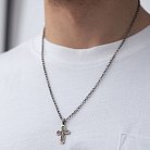 Крест "Распятие" в белом золоте п03890 от ювелирного магазина Оникс - 1