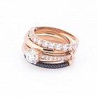 Золотое кольцо с фианитами к286 от ювелирного магазина Оникс