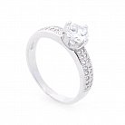 Серебряное помолвочное кольцо с фианитами 112064 от ювелирного магазина Оникс - 2