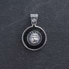 Срібний кулон "Знак зодіаку Лев" з ебеном 1041лев от ювелирного магазина Оникс