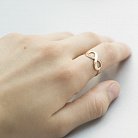 Золотое кольцо "Бесконечность" с фианитами к05790 от ювелирного магазина Оникс - 3