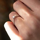 Помолвочное кольцо в белом золоте (бриллиант) кб0270 от ювелирного магазина Оникс - 7