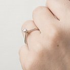 Помолвочное золотое кольцо с бриллиантом к351 от ювелирного магазина Оникс - 4