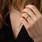 Золотое кольцо с дорожкой черных бриллиантов 229863122 от ювелирного магазина Оникс - 2