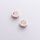Серьги - кольца в красном золоте mini с08821 от ювелирного магазина Оникс - 4