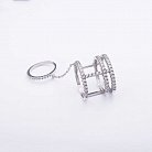 Срібний перстень з фіанітами 10109 от ювелирного магазина Оникс