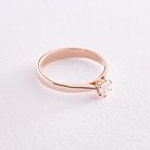 Помолвочное золотое кольцо с бриллиантом кб0416 от ювелирного магазина Оникс - 2