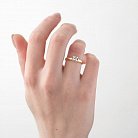 Золотое помолвочное кольцо с бриллиантом р0598ж от ювелирного магазина Оникс - 3