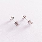Сережки-пусети з білого золота (діаманти) сб0131cha от ювелирного магазина Оникс - 3