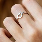 Серебряное кольцо "Сердечко" 7050 от ювелирного магазина Оникс - 3