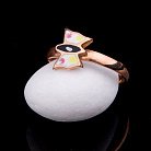 Детское золотое кольцо "Бабочка" (эмаль) к01470 от ювелирного магазина Оникс - 1