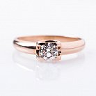Золотое помолвочное кольцо с бриллиантом р0598к от ювелирного магазина Оникс - 4